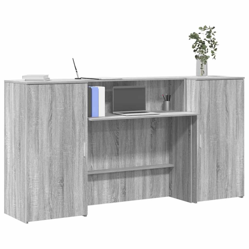 Empfangstheke Grau Sonoma 200x50x103,5 cm Holzwerkstoff