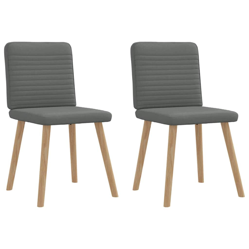 Esszimmerstühle 2 Stk. Dunkelgrau Stoff