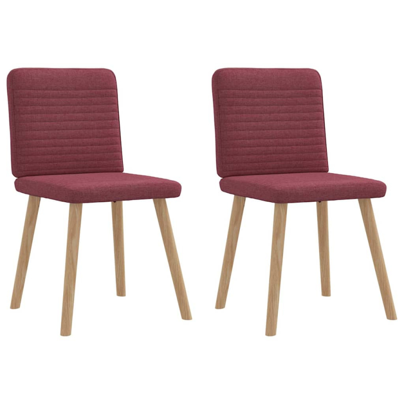 Esszimmerstühle 2 Stk. Weinrot Stoff
