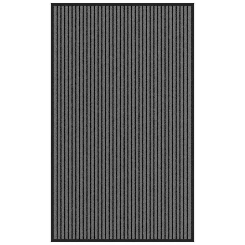 Fußmatte Streifen Schwarz und Grau 90x150 cm