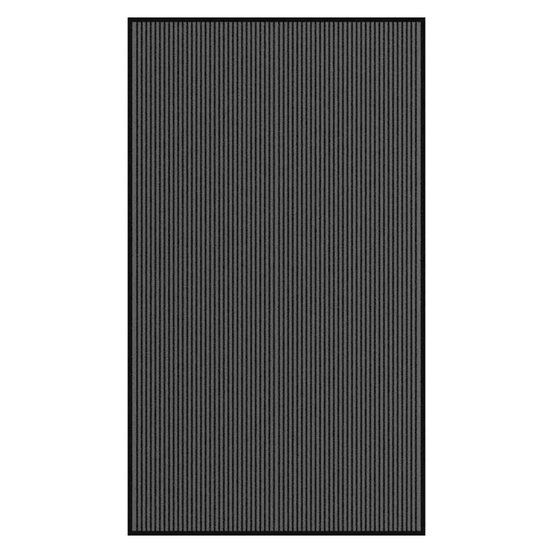 Fußmatte Streifen Schwarz und Grau 115x200 cm