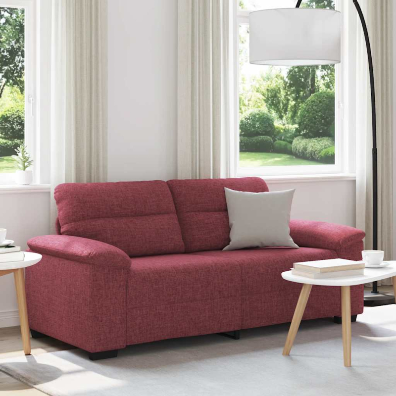 2-Sitzer-Sofa Weinrot 140 cm Stoff