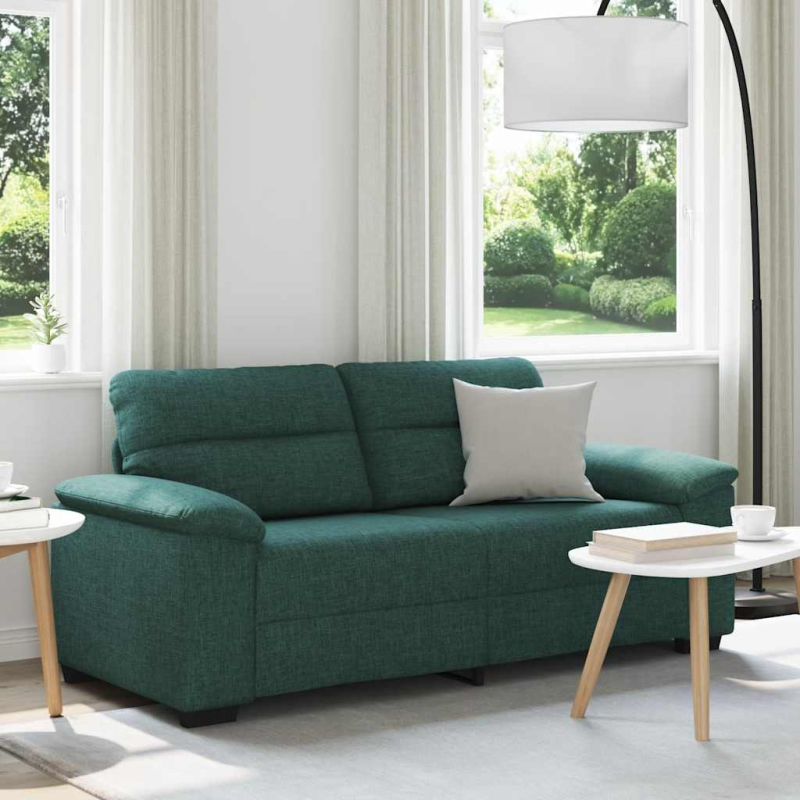 2-Sitzer-Sofa Dunkelgrün 140 cm Stoff