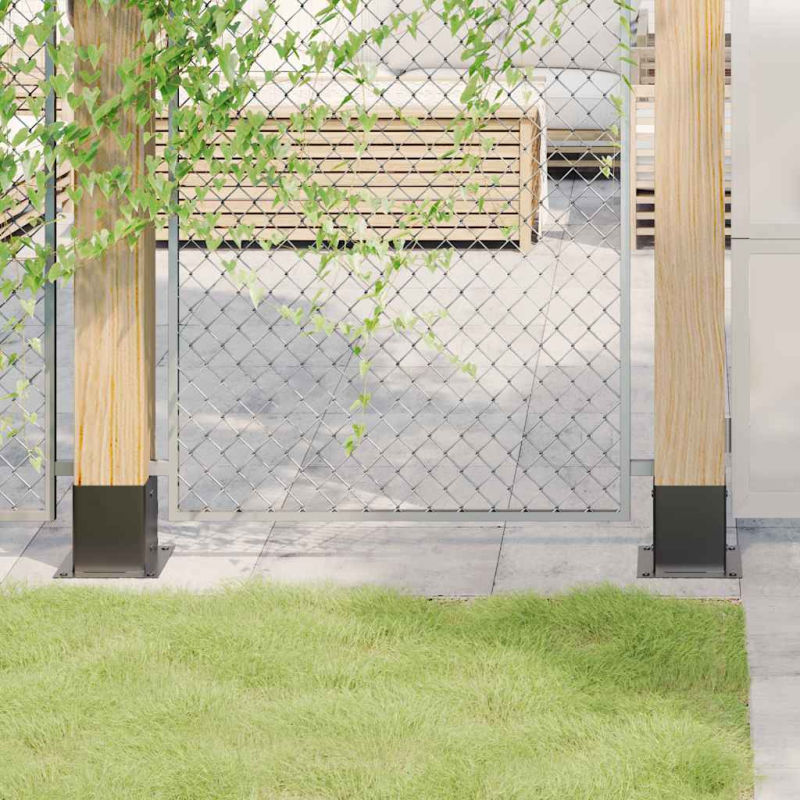 Pfostenträger Quadrat 4 Stk. 101x101 mm Stahl Pulverbeschichtet