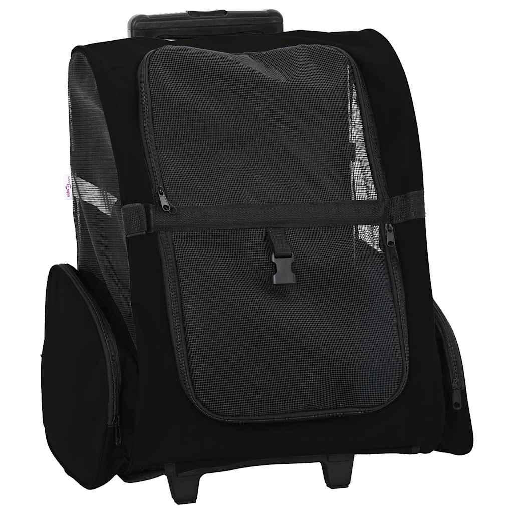 Trolley für Haustiere 3-in-1 Schwarz 48x32x57 cm cm Oxford-Gewebe