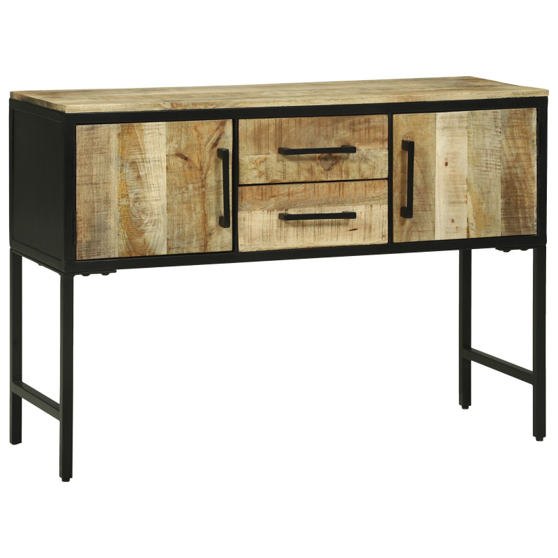 Sideboard 100x35x70 cm Massivholz Grobes Mango