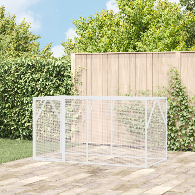 Vogelvoliere Anthrazit 102x208x108 cm Stahl