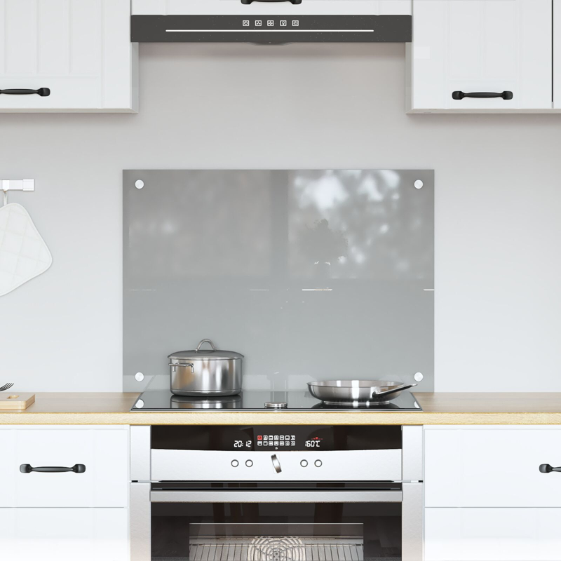 Küchenrückwand in Lichtgrau 70x50x0,6 cm aus Sicherheitsglas