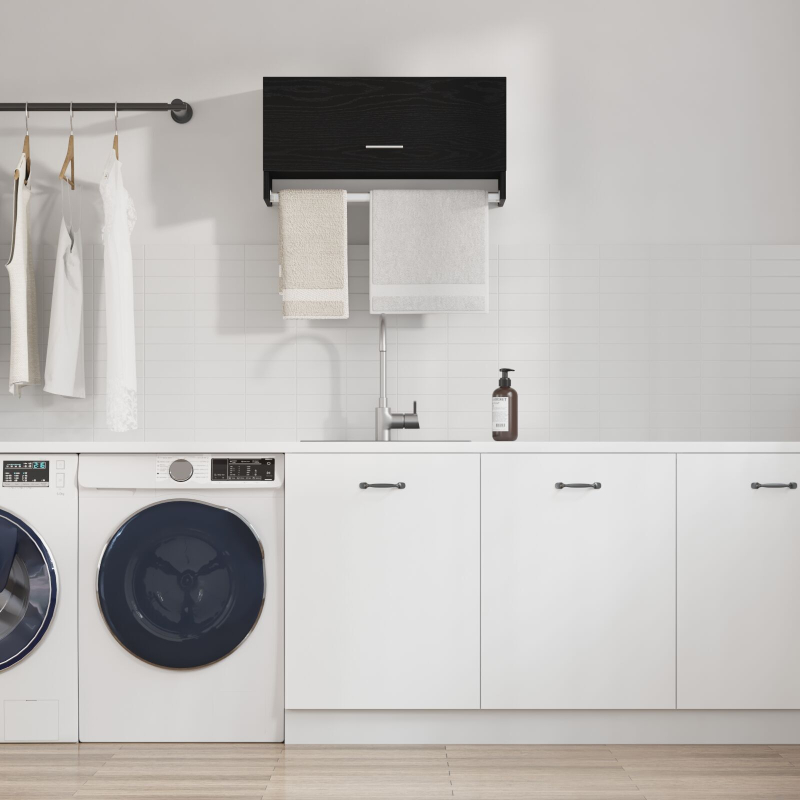 Kleiderschrank Schwarz Eiche 70x32,5x35 cm